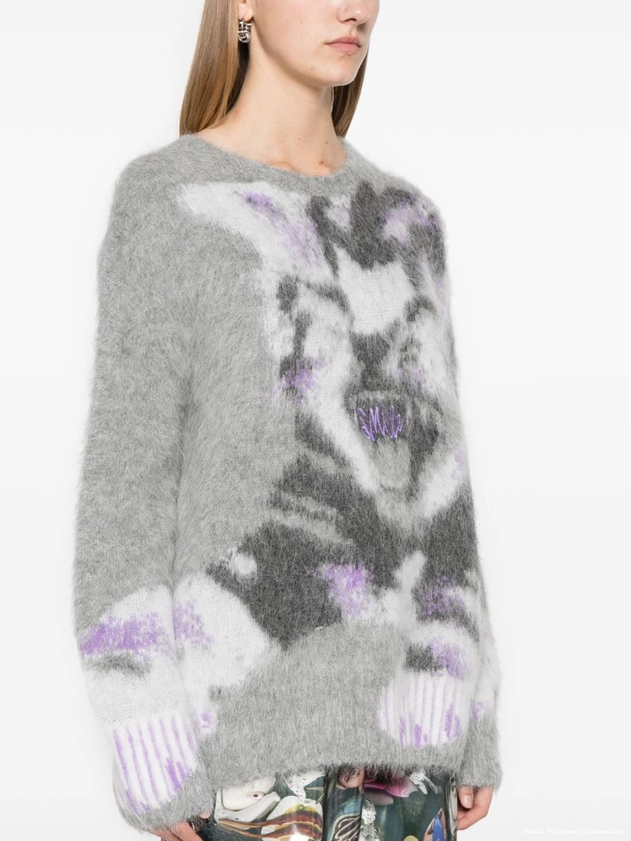 Cheap Stella Women sweater McCartney Cat intarsia 0415